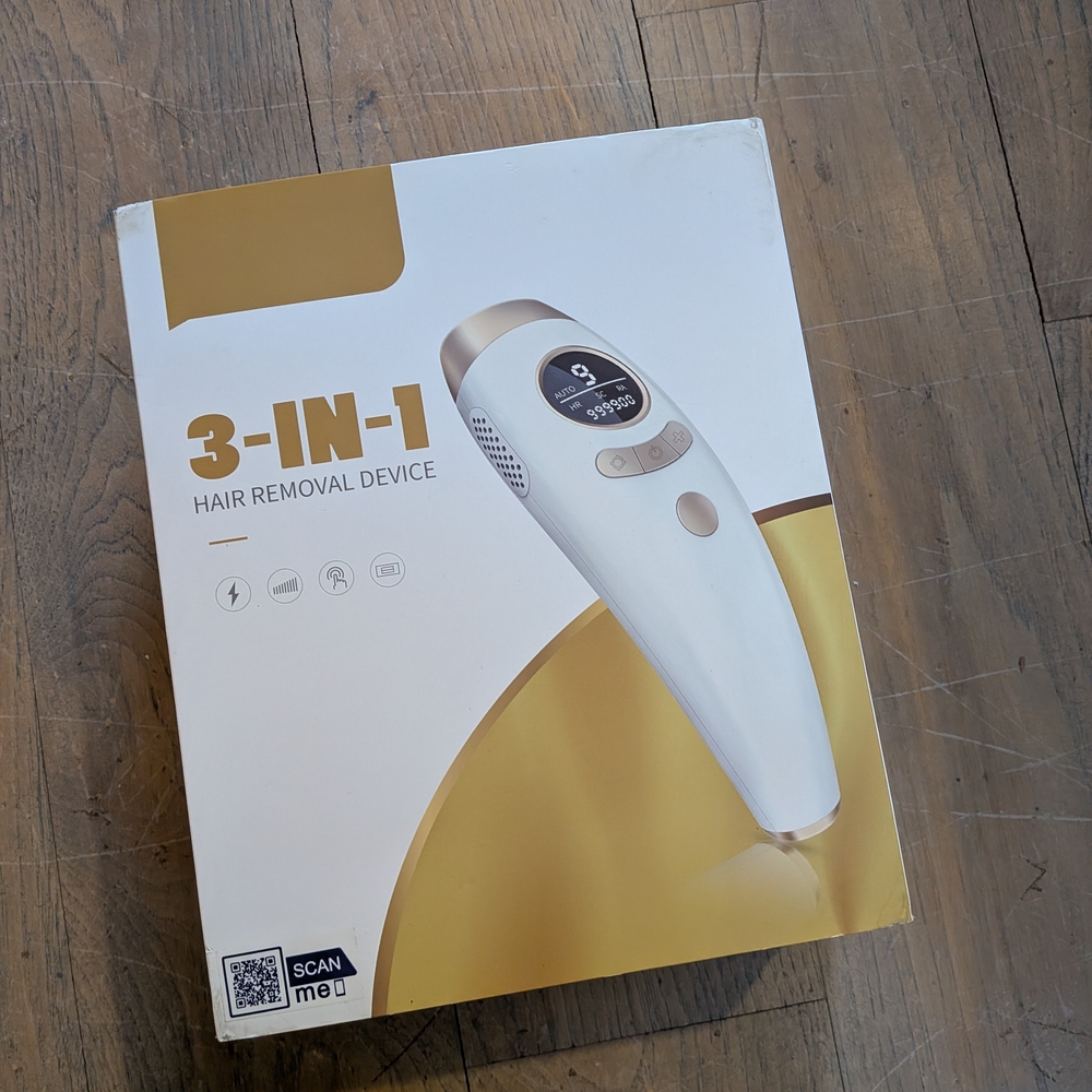 3-IN-1 Hair Removal Device - White and Gold